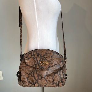 Sharif Reptile Genuine Leather Crossbody Bag Purse